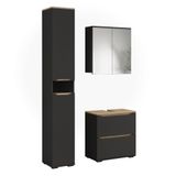Vicco Badkamermeubelset Ruben, Antraciet/Artisanaal eiken, Set van 3 stuks