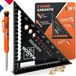Merkloos Timmermanswinkel 5-in-1 met Timmermanspotlood en Aluminium Afwerking