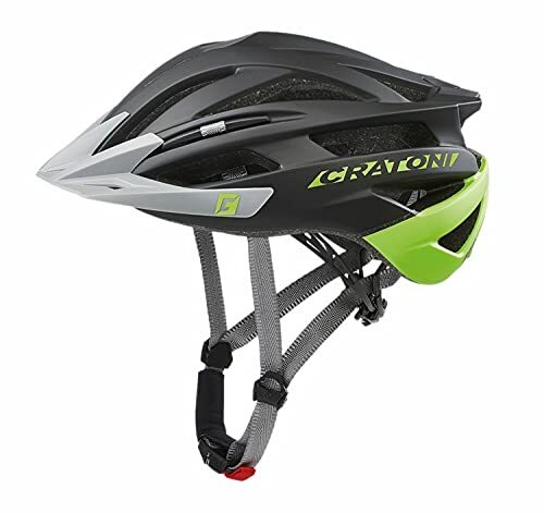 Cratoni Unisex - volwassenen Agravic helm, zwart groen, S/M (54-58 cm)