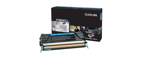Lexmark X748H2CG Toner Cartridge - Cyan - 10000 Pages - Original