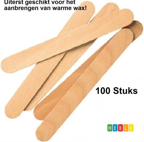 Harsspatel Houten Spatels wegwerp Hars & wax spatel 100 stuks - Tongspatels - van Heble®