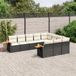 Maison Exclusive - Ensemble de jardin pour le jardin, composé de 10 pièces avec coussins, en polyrotin noir