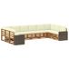 vidaXL - Buiten - bank - set - 10 - st - Natuurlijk - en - Crème - Polyester