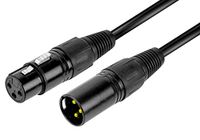 XLR-kabel 3pin M+XLR 3pin -F 5m
