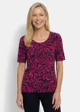 Goldner Shirt Jersey shirt met zwierig patroon