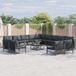 vidaXL Banc de jardin - Set - 13 - pce - Noir - Acier