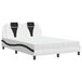 Viana Lit "Viana" avec matelas similicuir blanc et noir 140x200 cm