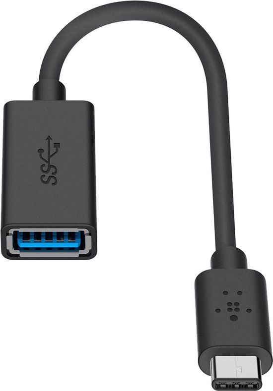 Belkin USB-C naar USB 3.0 A Female Adapter - 1.8m - Zwart
