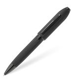 Cross Peerless balpen (gegraveerd diamantpatroon, draaimechanisme, lijndikte M, schrijfkleur: zwart, geschenkdoos) mat zwart
