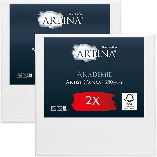 Artina Set van 2 Schilderdoeken Canvas 50x50 cm