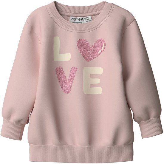 NAME IT NBFVRILLIE LS SWEAT BOX BRU Baby Vesten Maat 62 Katoen Lotus