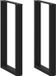 vidaXL - Bartafelpoten - 2 - st - U-vormig - 40x(90-91) - cm - staal - zwart