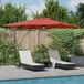 Prolenta Maison Exclusive Roma Parasol, rood, 286 x 284 x 270 cm, aluminium en polyester