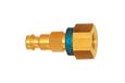 RIEGLER 107651-247.67 Onmiskenbare nippel NW 5, messing blank, G 1/8 IG, bruin, 1 stuk