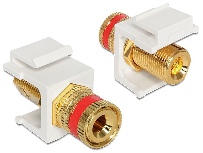 DeLOCK 86304 - Adapter - Goud, Rood, Wit