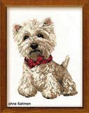 RIOLIS 945 West Highland White Geteld Kruissteekpakket 20 x 26 cm