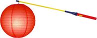 Lampionstokje 50 cm - met lampion - rood - D25 cm - Sint Maarten