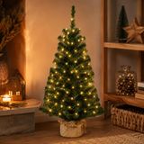 Decoris Kaemingk B.V. Kunst kerstboom - H90 cm - met kerstverlichting - warm wit