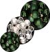 Decoris Kaemingk B.V. Kerstversiering kunststof kerstballen kleuren mix donkergroen/zilver 4-6-8 cm pakket van 68x stuks