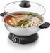 FRITEL Hot Pot Fonduepan – HP 2970 – Elektrische Fondue met Gescheiden Kom – Voor Vis, Vlees, Soep & Dessert – 1600W – Inox/Zwart