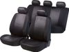 WALSER Auto Autostoelhoes Shiny Premium, set, 2 stoelbeschermer voor voorstoel, 1 stoelbeschermer voor achterbank in zwart/grijs