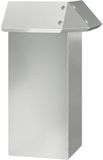 vidaXL Slakkenhekje 13,5 x 13,5 x 25 cm gegalvaniseerd staal zilver