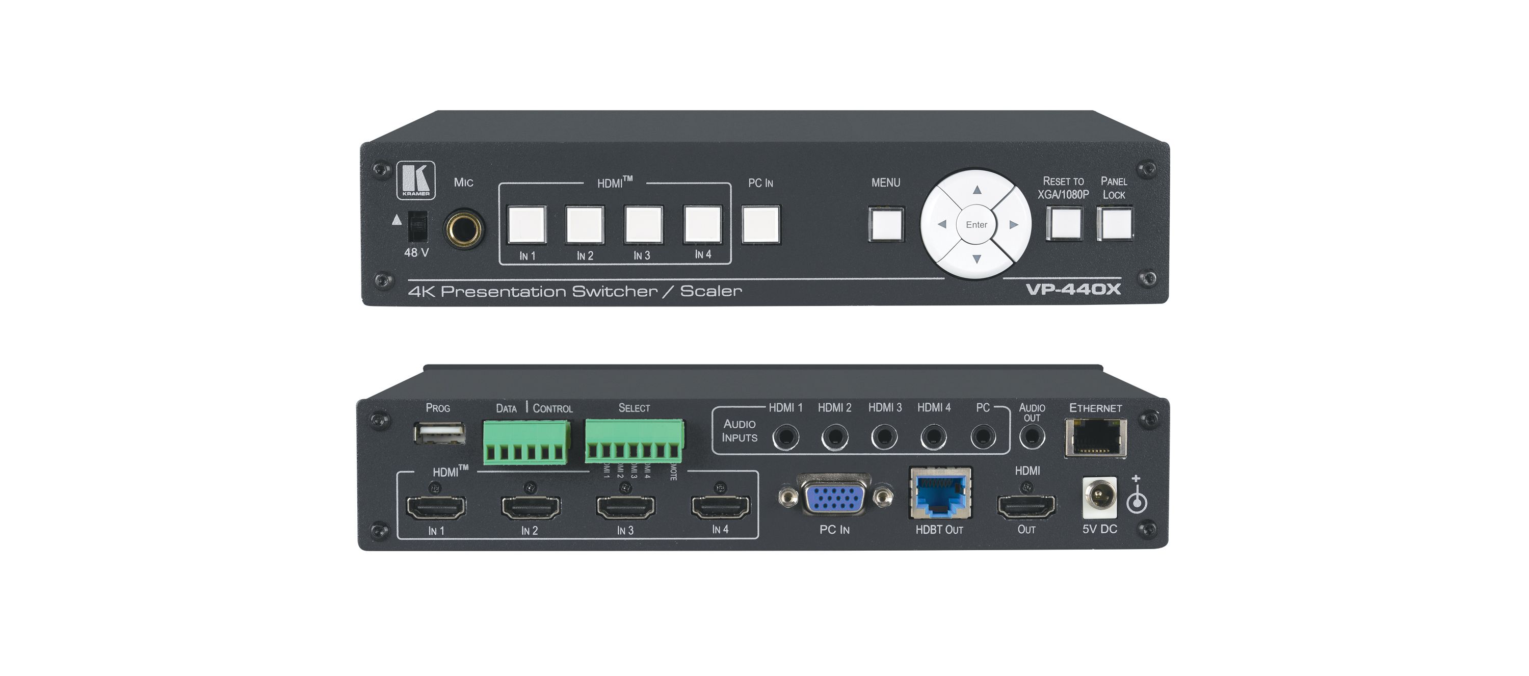 Kramer Electronics VP-440X - Video scaler - Zwart