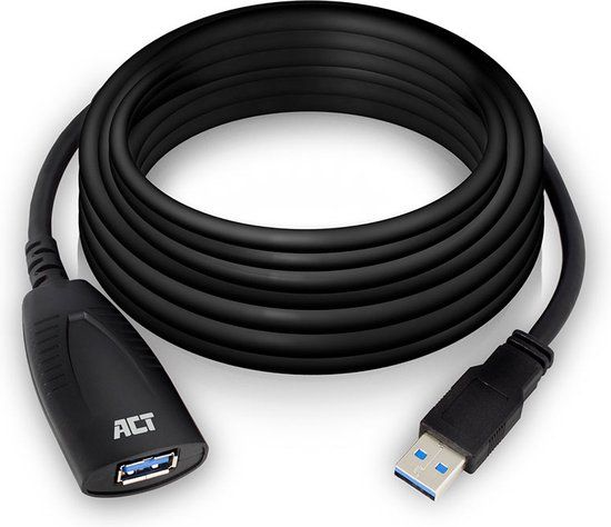 ACT AC6105 USB 3.0 Booster Cable - 5m - Black