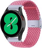 By Qubix Qubix - Braided Nylon Smartwatch Bandje - Roze - 20mm - Geschikt voor Garmin Vivomove 3 / HR / Luxe / Sport / Style / Trend