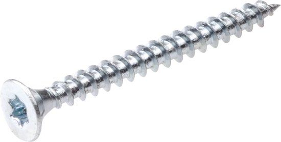 Proftec Spaanplaatschroef 3x20mm Platkop Verzinkt Voldraad Torx T10 (200 stuks)