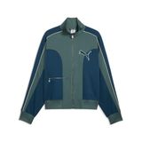 PUMA T7 Love Of The Cat Relaxed trainingsjack voor heren XL, Midnight Petrol Herb Garden Blue Green