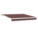vidaXL Parasol Aluminium 2500 mm Large Marron Polyester Manuel