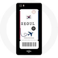Maniacase Etui voor Huawei P8 Air ticket Seoul Zuid-Korea