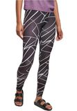 Urban Classics AOP geometric Legging - Vrouwen - Zwart - 4XL