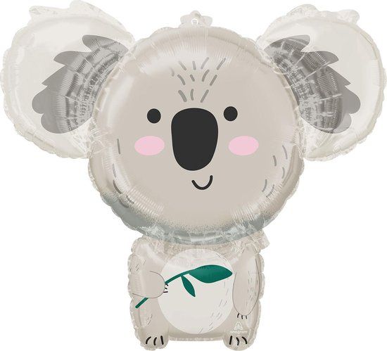 Amscan Folieballon Koala Junior - Grijs - 71 cm - Verjaardag