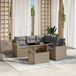 Maison Exclusive - Ensemble de meubles de jardin 6 pièces avec canapé et coussins, beige, en polyrotin