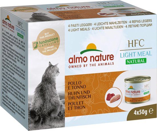 Almo Nature HFC cats 4x50g natural megapack - kip & tonijn