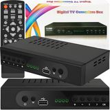 Retoo DVB-T2 Full HD terrestrische tv-ontvanger met HDMI en afstandsbediening, digitale ontvanger met H.265 HEVC, mediaspeler met opnamefunctie, zwart