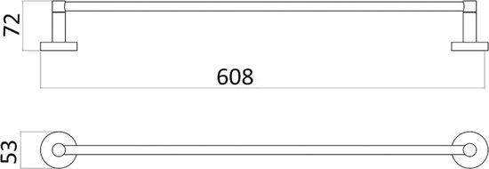 Haceka Kosmos Enkele Handdoekhouder 61cm Geborsteld Goud | 2010972