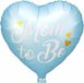 Partydeco Folieballon Hart Blauw Mom to Be - 35 centimeter