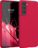 kwmobile telefoonhoesje geschikt voor Samsung Galaxy S21 - Hoesje voor smartphone - Back cover in neon roze