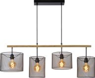 Lucide BASKETT - Hanglamp - 4xE27 - Zwart