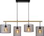 Lucide BASKETT - Hanglamp - 4xE27 - Zwart