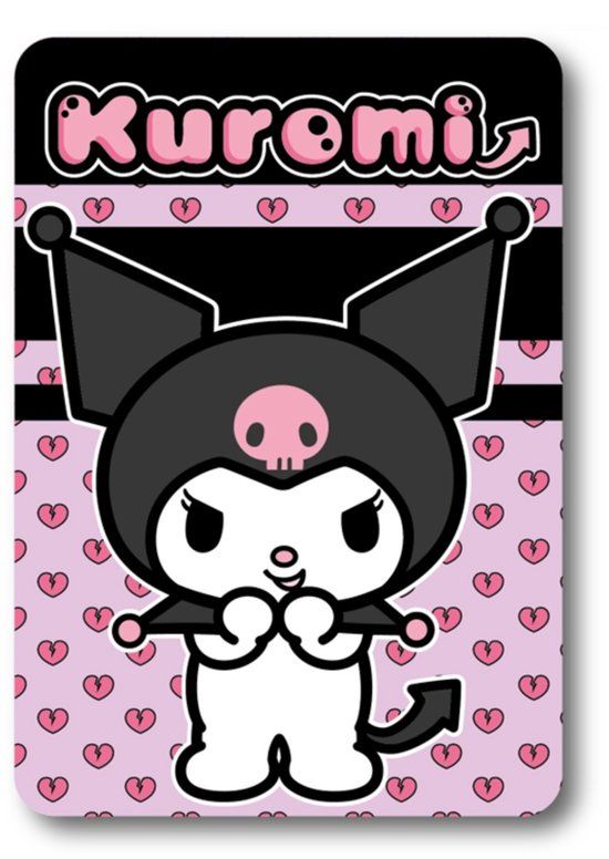 4KidsOnly Kuromi Fleece deken 100 x 140 cm - Plaid - Paars - Kinderen