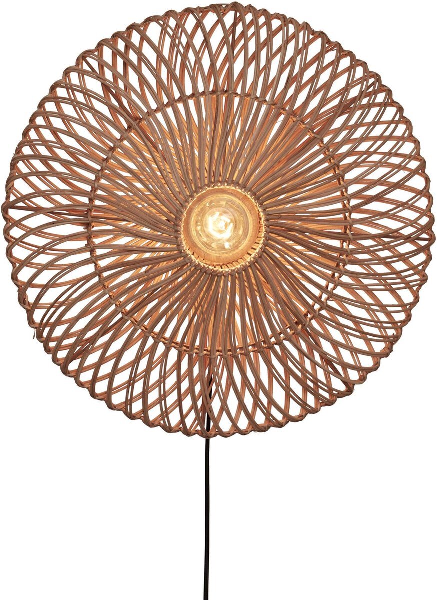 Good&Mojo Wandlamp Zanzibar - Rotan - Ø55cm - Binnen Modern