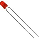 Vishay TLHR4401 LED rouge câblé Rond 3 mm 14 mcd 60 ° 30 mA 2 V