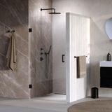 Brauer Void - Nisdeur - Helder Glas - 90 x 200 cm - Omkeerbaar - incl. Glascoating - Mat Zwart