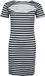 R.E.D. by EMP Zwart-witte gestreepte jurk met cut-out halslijn - Dames - XL