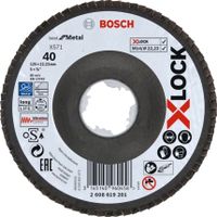 Bosch X-LOCK X571 BEST FOR METAL Slijpschijf 125 mm K 40