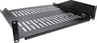 InLine® 19 inch planken, 400 mm, 20 kg, 2HE, RAL 9005 zwart